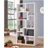 Hivvago Mesmerizing Multiple Cubed Rectangular Bookcase, White In White
