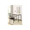 Hivvago Metal And Pu Study Computer Set With Writing Desk And Pu Chair, Black In Black