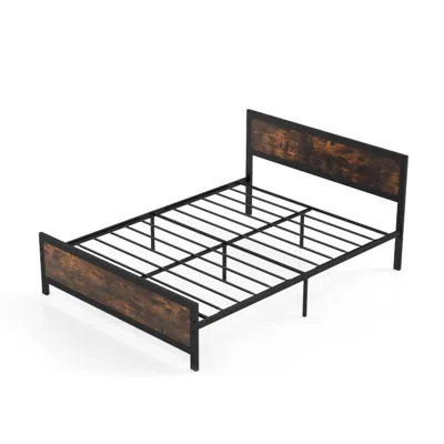 Hivvago Metal Bed Frame With Headboard And Footboard