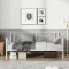 Hivvago Metal Daybed Twin Bed Frame Stable Steel Slats Sofa Bed-white