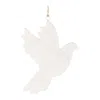Hivvago Metal Dove Bird Ornament (set Of 6) In White
