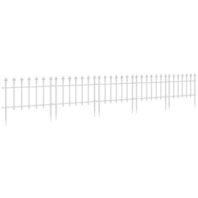 Hivvago Metal Garden Fence 9.2' X 17.25" 5 Panels Decorative Border