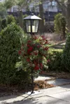Hivvago Metal Lantern Post With Wreath Holder 43.25"h In Multi