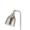 Hivvago Metal Round 25" Table Lamp With Adjustable Pole, Silver