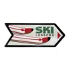 Hivvago Metal Ski Lessons Sign (set Of 2) In Multi