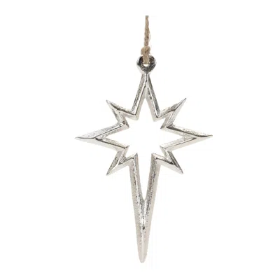 Hivvago Metal Star Ornament (set Of 12) In Multi