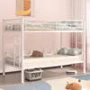Hivvago Metal Twin Over Twin Bunk Bed Frame With Two Side Ladders