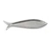 Hivvago Metallic Aluminum Fish Platter 23.5"l In Silver