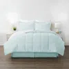 Hivvago Microfiber 6-piece Reversible Bed-in-a-bag Comforter Set In Aqua Blue In Blue
