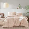 Hivvago Microfiber Pleated Soft Washed Comforter Set Pink Blush Color In Neutral