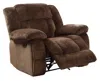 Hivvago Microfiber Textured Fabric Glider Reclining Chair, Brown