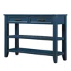 Hivvago Mid Century Console Sofa Table With 2 Storage Drawers And 2 Tiers Shelves In Blue