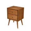 Hivvago Mid Century Mahogany Wood Nightstand, Acron In Brown
