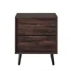 Hivvago Mid-century Modern 1-drawer Nightstand End Table In Dark Brown Wood Finish In Brown