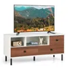 Hivvago Mid-century Tv Stand For 50-inch Tvs With 2 Cubbies And 3 Drawers