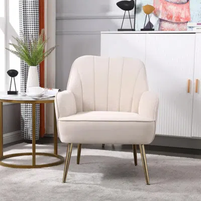 Hivvago Mid Century Velvet Sherpa Armchair
