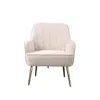 Hivvago Mid Century Velvet Sherpa Armchair In Neutral