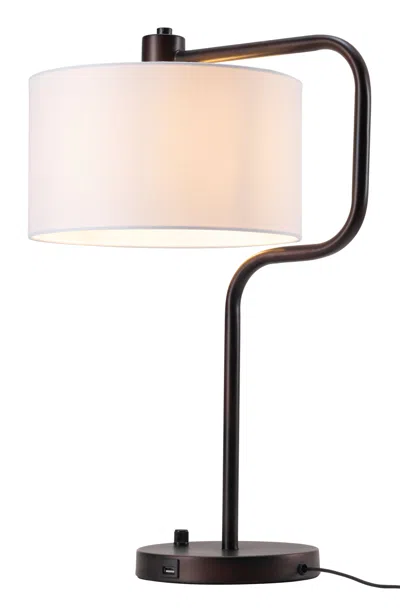 Hivvago Middlemist Table Lamp White In Pink