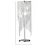 Hivvago Mindy 30 Inch Table Lamp, Crystal Raindrops Design, Metal, Clear Finish