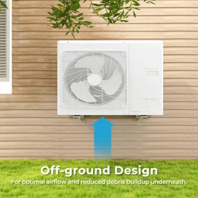 Hivvago Mini Split Wall Mounting Bracket For 12000-24000 Btu Universal Ductless Ac In White