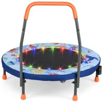 Hivvago Mini Trampoline Folding Small Rebounder For Kids With Lights