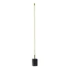Hivvago Minimalist Ambient Glow Led Floor Lamp With Dimmer In Antique Brass And Black Marble In Gold