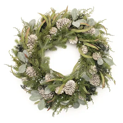 Hivvago Mixed Pine Wreath 24"d In Multi
