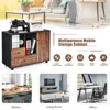 Hivvago Mobile Filing Cabinet 2 Drawers With Open Shelves For Home And Office