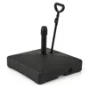 Hivvago Mobile Patio Umbrella Base Water Sand Fillable Market Table Umbrella Stand With 3 Wheels In Black