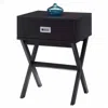 Hivvago Modern 1-drawer Bedside Table Nightstand End Table In Espresso Wood Finish In Black