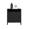 Hivvago Modern 2-drawer Nightstand Bedside Table In Black Wood Finish In Black