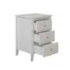 Hivvago Modern 3 Tier White Drawers Nightstand With Charging Station Usb Ports And Power Outlets In White