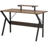 Hivvago Modern 47-inch Home Office Laptop Computer Desk With Moveable Top Shelf In Brown