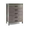Hivvago Modern 5-drawer Multipurpose Chest Dresser With Metal Handles-grey