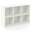 Hivvago Modern 6-cube Bookcase With Anti-tipping Kits For Bedroom Living Room-white