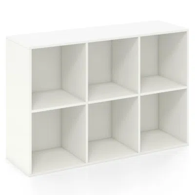 Hivvago Modern 6-cube Bookcase With Anti-tipping Kits For Bedroom Living Room-white