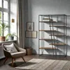Hivvago Modern 7-layer Open Storage Rack With Durable Iron Frame In Black