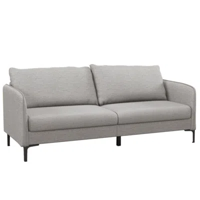 Hivvago Modern 76 Inch Loveseat Sofa Couch For Apartment Dorm With Metal Legs-gray In Blue