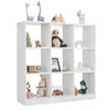 Hivvago Modern 9-cube Bookcase With 2 Anti-tipping Kits For Books Toys Ornaments-white