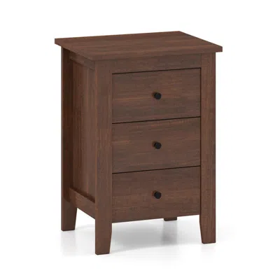 Hivvago Modern Bedside Cabinet With 3 Drawers For Living Room And Bedroom