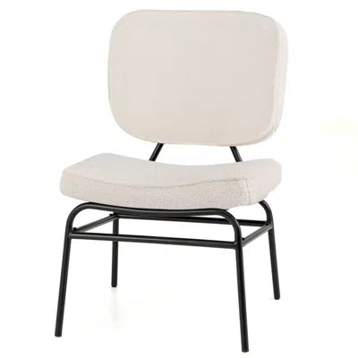 Hivvago Cozy Reading Chair With Upholstered Finish And Foam Padding In White
