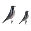 Hivvago Modern Bird Figurine (set Of 2) In Black
