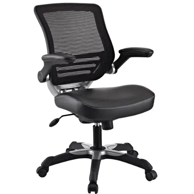Hivvago Modern Black Mesh Back Ergonomic Office Chair With Flip-up Arms