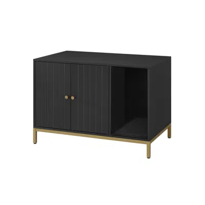 Hivvago Modern Cat Litter Box Furniture Hidden In Black