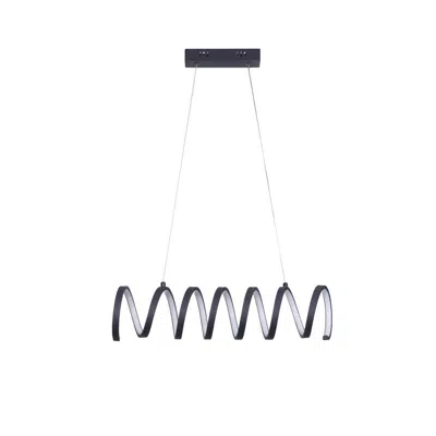 Hivvago Modern Ceiling Pendant Light, Suspended Aluminum Spiral Loop, 23 Inch