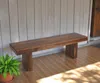 Hivvago Modern Chunky Solid Wood Bench In Brown