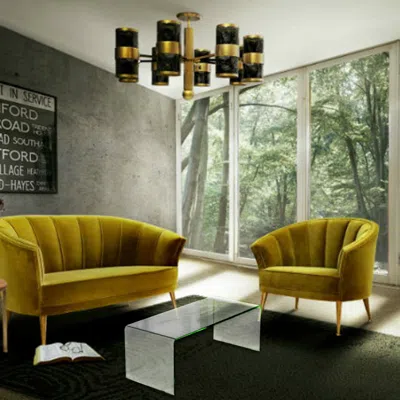 Hivvago Modern Clear Glass Center Table 42.5-inch With Soft Corner Detailing In Transparent