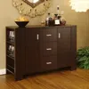Hivvago Modern Dining Buffet Sideboard Server In Cappuccino Finish In Brown