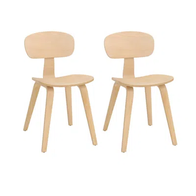 Hivvago Modern Dining Chair Set Of 2 With Wide Seat
