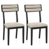 Hivvago Modern Dining Chairs Set Of 2 With Tilt Backrest For Dining Room In Black